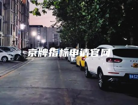 京牌指标申请官网