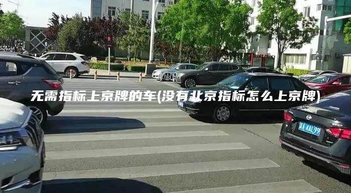 无需指标上京牌的车(没有北京指标怎么上京牌)