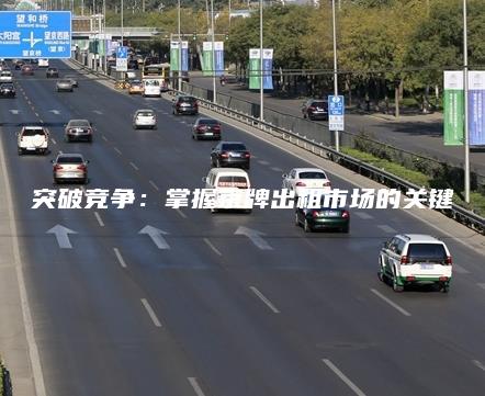 突破竞争：掌握京牌出租市场的关键