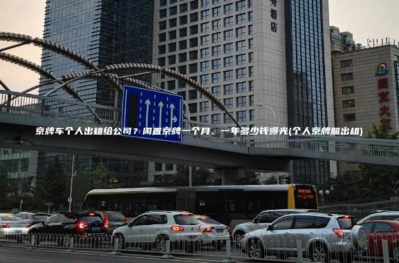 京牌车个人出租给公司？闲置京牌一个月、一年多少钱曝光(个人京牌照出租)