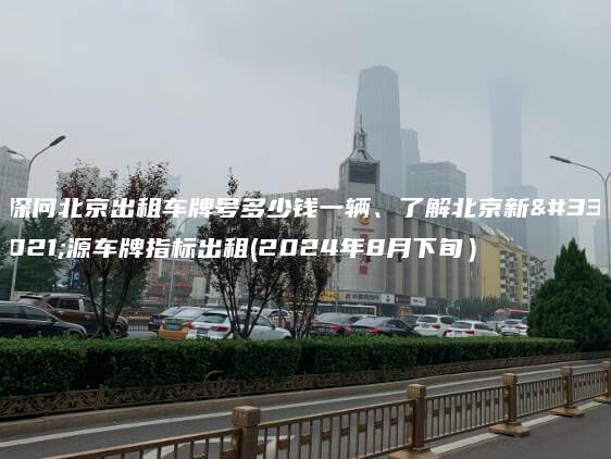 探问北京出租车牌号多少钱一辆、了解北京新能源车牌指标出租(2024年8月下旬）