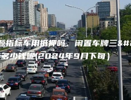 租新能源指标车用抵押吗、闲置车牌三年、五年多少钱呢(2024年9月下旬）