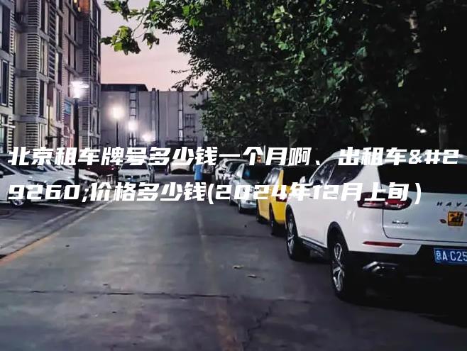 北京租车牌号多少钱一个月啊、出租车牌价格多少钱(2024年12月上旬）